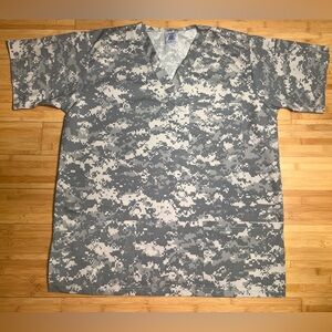 Nurse Joe Digital Camouflage Short Sleeve V Neck Adult Scrub Shirt/Top,USA|Sz:L